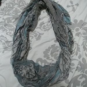 Blue and gray scarf